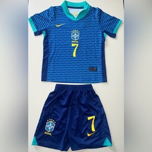 New 2025 Brazil Away Kit - Kids Size VINI JR #7